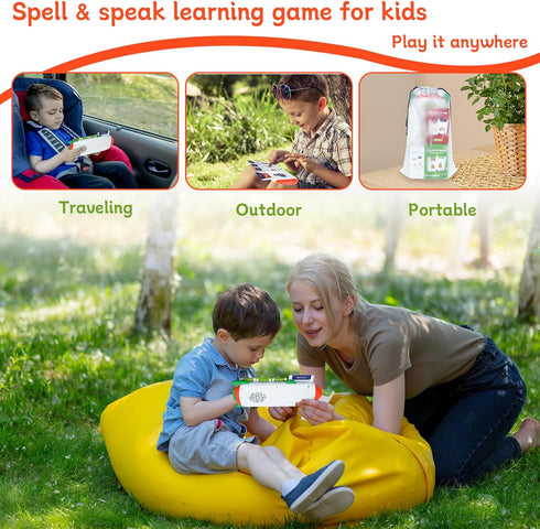 Spelling & Talking Flash Cards for Toddlers, CVC Words Spell Games with 107 Sight Words, Educational Toys