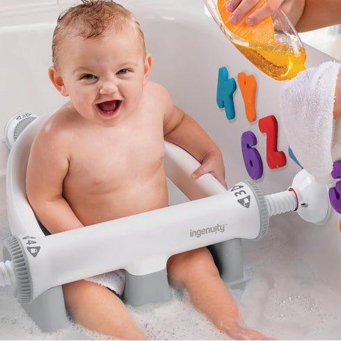 Setup Ingenuity My Bath Seat for Sit-Up Baby Bathing, Sure & Secure Suction Cups, ASTM Safety Tested & Approved