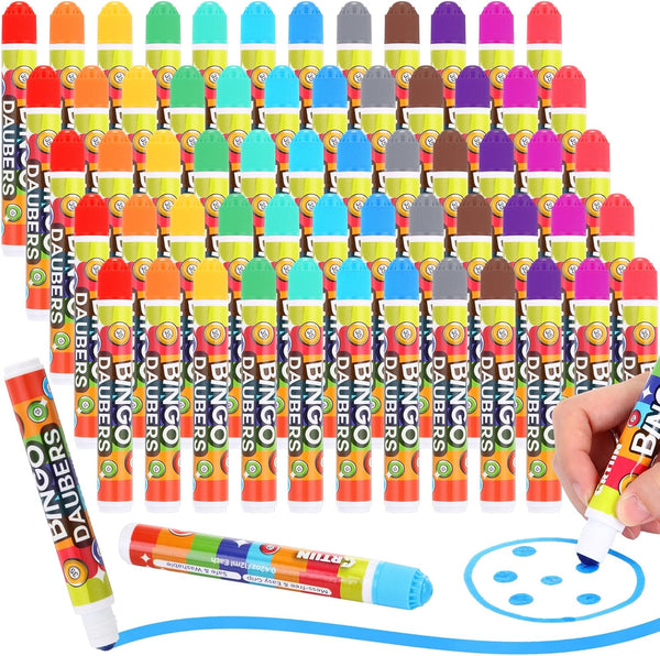Crtiin 60 Pack Mixed Colors Set of Daubers Dot Markers Supplies in