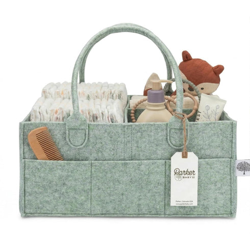 Parker Baby Diaper Caddy - Nursery Storage Bin and Car Organizer for