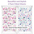2 Pack, 28x 52, Floral Crib Sheets for Baby Girls Fits Standard Nursery Crib Mattress & Toddler Bed Mattress Soft