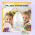 Restroma 12 Inch/ 10 Inch/ 8 Inch 4/5/ 6/7 (4 (10 Inch)) Giant Clear Easter Eggs Fillable Pcs Jumbo Plastic Easter Eggs