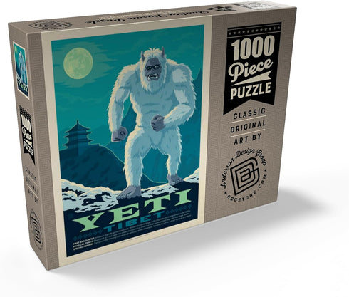MyPuzzle Mythical Creatures: Yeti, Vintage Poster - Premium 1000 Piece Jigsaw Puzzle for Adults