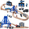 SainSmart Jr. Wooden Train Set - Interactive Police Playset for Kids |