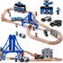 SainSmart Jr. Wooden Train Set - Interactive Police Playset for Kids |