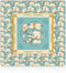 LZYRF Chinoiserie Magnolia Blue Mahjong Mat 31.5 x 31.5 in, Traditional Oriental Chinese