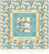 LZYRF Chinoiserie Magnolia Blue Mahjong Mat 31.5 x 31.5 in, Traditional Oriental Chinese