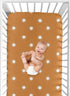 Sweet Jojo Designs Pumpkin Boho Sun Boy or Girl Fitted Crib Sheet Baby or Toddler Bed Nursery - Orange and White