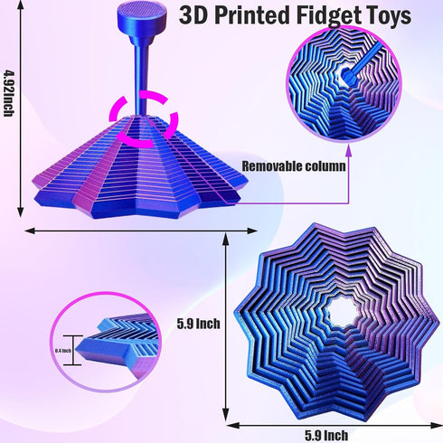 ajitxalr 2 3D 3D 3D Easter Basket Stuffers Pcs Fidget Toys Fidget Star Printed Expanded Sensory Fidget Star Dual Motion