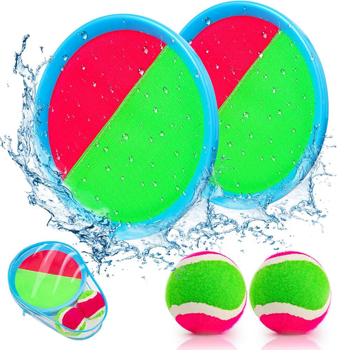 Toss and Catch Ball Set, Kids Outdoor Beach Toys for Classic Games, Yard Games for Ages 3-10