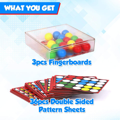 Point Games Therapy Games for Kids - Tricky Fingers Trio Puzzle Games for Sensory Learning, Ages 4+