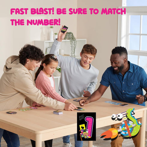 Fast Blast Card Game for Families and Friends - Quick-Replayable Game for 2 to 6 Players, Ages 8 and Up