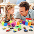 Twister.CK 12 3-6 Pcs Easter Eggs Prefilled with Pull Back Cars for Year Old Boys, Pull Back Construction Vehicle