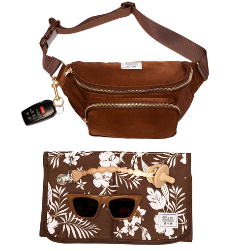 Ditty Co. Small Diaper Bag - Portable Changing Pad - Crossbody Bags For Women - Baby Wipe Holder - Baby Travel