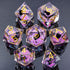 Set 7Pcs D20 D12 D10 D8 D6 D4, Roycevon Resin DND Dice with Gift Box, Liquid Core Cat D&D Dice, Cute Dungeons Dragons D