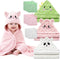 Generic 14 PCS Thicken Baby Towels Set, 3 PCS Soft Hooded Baby Towels