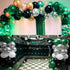 Green Black Balloons, Dark Green Black Silver Confetti Balloons, 35 Pcs 12 Inch for Birthday Party Decorations