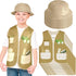 24 Pcs Kids Explorer Costume Sets - 12 Safari Vests and 12 Jungle Party Hats for Outdoor Activity Favors