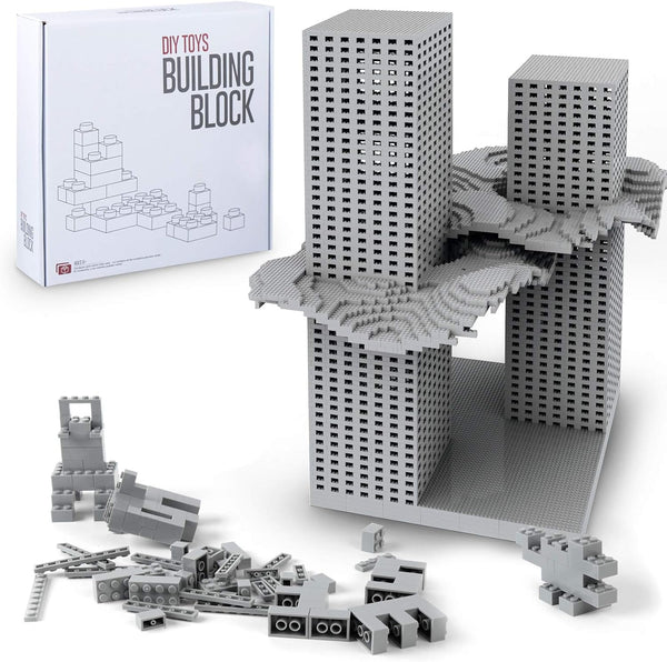 Lekebaby Building Bricks 1500 PCS Basic Blocks, Compatible with Major Brands (Gray)