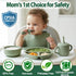 Set, 6+ Bufims Silicone Baby Feeding Baby Led Weaning Supplies, Eating Essentials Utensils with Suction Plate and Bowl