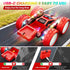 360 2.4 8-12 3+ WayEee Remote Control Car, Flips RC Stunt Car with LED Lights Strips, Type-C Charge Modular Battery