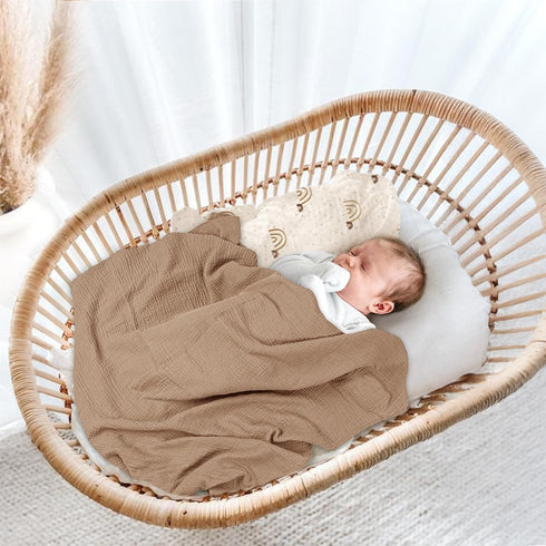 3Pack(Rainbow lulumoon Baby Muslin Swaddle Blankets: Soft Receiving Blanket for Newborn - Cotton Swaddling Blanket