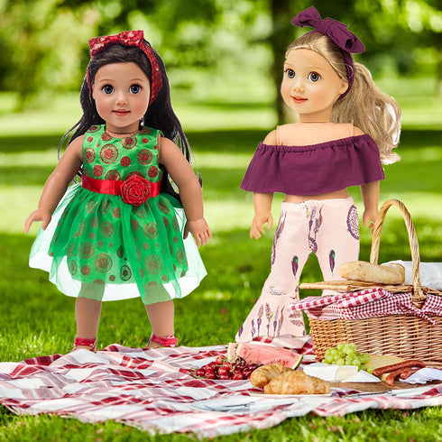 ebuddy 10 Set 18 Inch Doll Clothes and Accessories - Fashion Doll Clothes Fit for 18 inch Girl Doll
