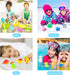 Animal Bath Toy Set with 8 Pcs Floating Auto Flashing Early Learning Toys for Kids & Pets, Dinosaur Shark Flamingo