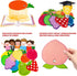 FITLZL 10 Sensory Mats, Fruit Shaped, Assorted Textured Sensory Tiles for Kids and Autistic Children, Sensory Toys