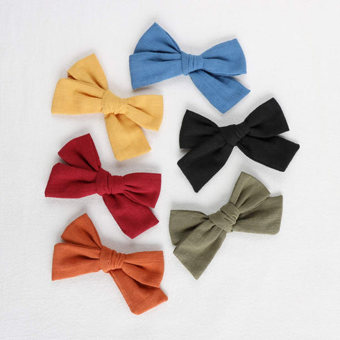 Baby Girl Hair Clips, 12 Pack Large Bows Barrettes Fully Lined Alligator Clip Accessories for Toddler Kids
