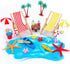25 Pcs Beach Miniature Dollhouse Decoration, Umbrella Palm Chair Toys for DIY Garden Pool