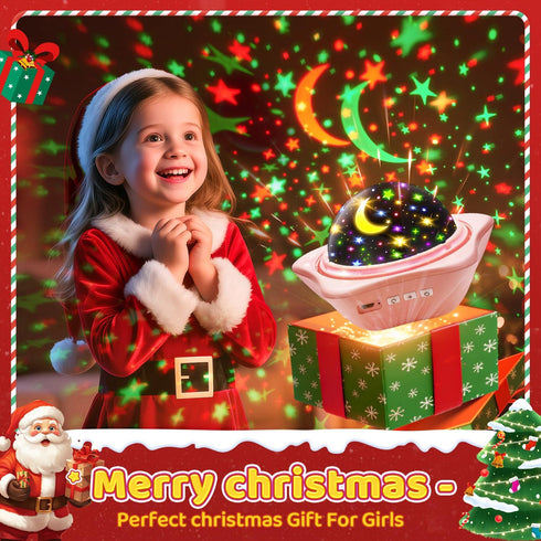 6 4-6, 360 Onefire Girls Toys for Girl Gifts, Films Light Projector Unicorn Toys for Girls Age Rechargeable Night