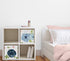 Set 2 Sweet Jojo Designs Navy Blue and Pink Watercolor Floral Foldable Fabric Storage Cube Bins Boxes Organizer Toys