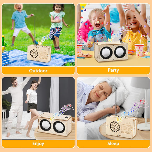 8-12 12-14 9-12 8 9 10 11 13 Stem Projects Toys for Boys age Science Kit Building Own Bluetooth Speaker & FM Radio DIY