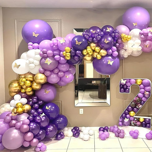 PartyWoo 120 pcs Purple Balloons 5 Inch Mini Light Pastel Lavender Lilac Latex for Graduation Baby Shower Wedding Party