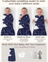 100% 0-3 3-Way 0.5, 2 Pack Unnivoll Newborn Sleep Sack Swaddle Cotton Baby Swaddle Months, Adjustable Wearable Blanket