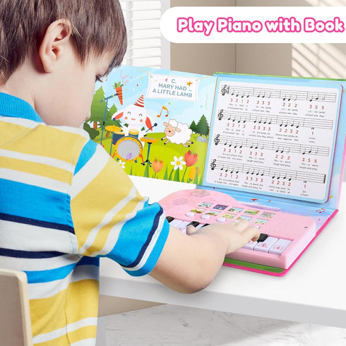 3 3 4 5 6 7 8 2-4 3-4 3-5 3-6 5-8 Toys for Year Old Girls Gifts - Piano Book Educational Toddler Musical Toys for Kids
