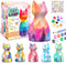 HAPMARS Paint Your Own Cat Lamp Kit - 2pcs DIY Geometric Cat Art Craft Painting Kits for Kids Ages 4-12