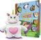 The Tooth Brigade Book and Sprinkles Unicorn Tooth Fairy Pillow Bundle - Interactive Set with 8" Plush Toy and