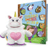 The Tooth Brigade Book and Sprinkles Unicorn Tooth Fairy Pillow Bundle - Interactive Set with 8" Plush Toy and