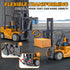 VijiSuki 2.4Ghz Lights,Sound,1/24 11 Set Remote Control Forklift with Trailer,RC Forklift Truck with Spray, Cool Scale