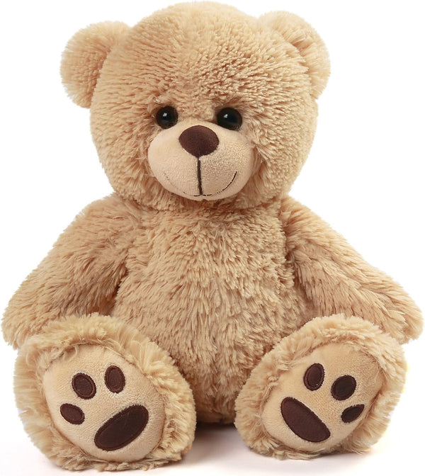 LotFancy 15 inch Teddy Bear Stuffed Animal, Brown Plush Toy, Cute Hugging Gift for Kids