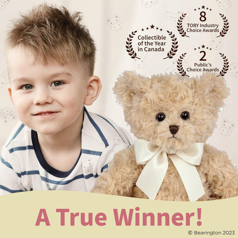 Bearington Lil' Tate Vintage Teddy Bear 12 Inch Stuffed Animals & Plush Bears - Soft Teddy Bear