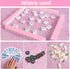 (31.5 inches) Pink Mahjong Mat, Mahjong Table Mat with Prints & Extra Dice, for Poker, Card, Mahjong, Dominoes Games