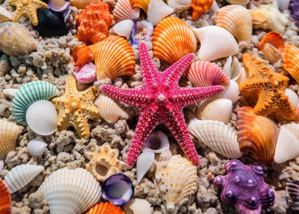 HUADADA - Jigsaw Puzzles for Adults 1000 Pieces, Beach Shells, No Dust, Home Decor Gift for Men Women Seniors