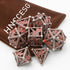 Hollow Metal Dice, HNCCESG DND Dice 3D Eagle Design, 7 pc Bloody Dice Set for Dungeons and Dragons
