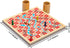 2-in-1 Set 11.3 inches Yellow Mountain Imports Reversible Wooden Snakes and Ladders, Ludo Game