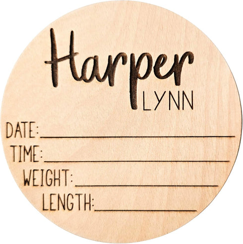 Personalized Name Sign, Birth Announcement Sign for Hospital, newborn essentials, Keepsake Baby