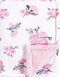 Hudson Baby Unisex Baby Plush Mink and Sherpa Blanket, Pink Floral, One