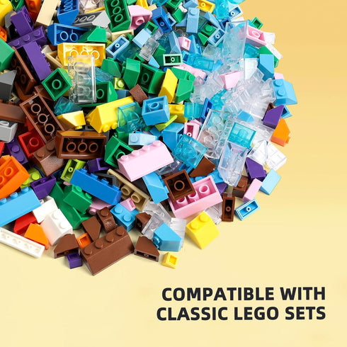 Noorastars 800 5 18 Pieces Building Bricks, Sizes Building Pieces, Classic Slope Block Bulks - Compatible with All